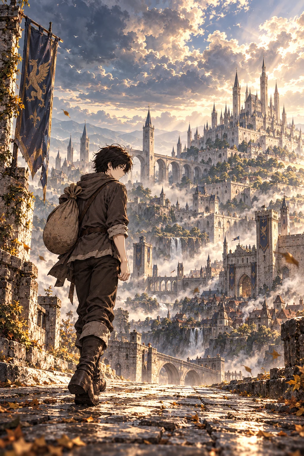 Ilustração oficial de O Último Amanhã, Otto contemplando New Empire